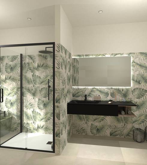 Bathroom project Decor Box Resin effect SALE SLOT SALE TROPICAL JUNGLE FLOWER SALE color tiles