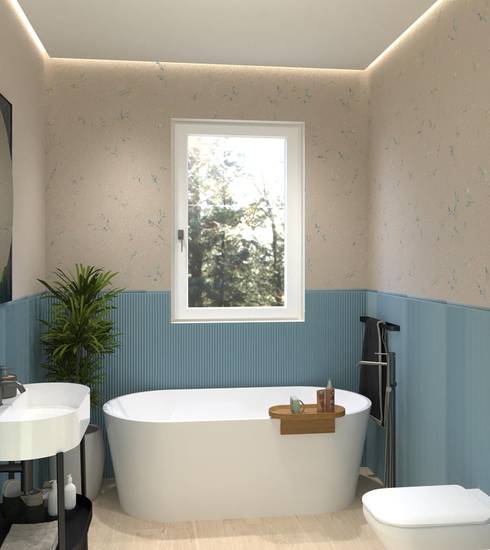 Bathroom project Wood 3D Decor Box Resin effect WIND FOSSIL LIGHT CLOUD GROOVE BLUE WIND FLOWER FOSSIL color tiles