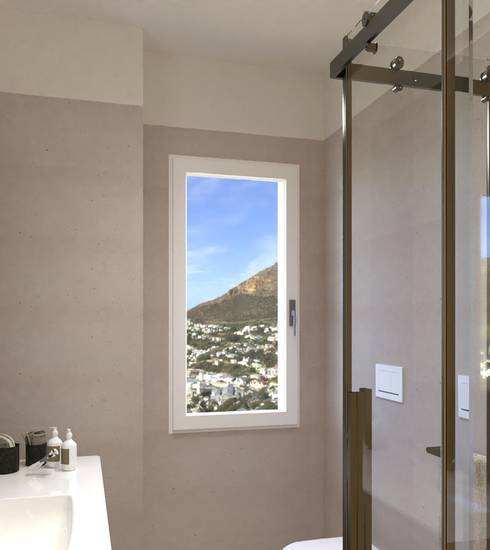 Bathroom project 3D Resin effect MICRO TERRA OCRA BRILLANTE MICRO TORTORA BEIGE TRAMA BEIGE TORTORA OCRA TORTORA BRILLANTE color tiles