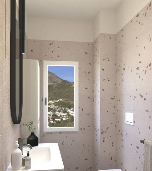 Bathroom project 3D Decor Box Resin effect SASSI TORTORA TERRA MICRO TORTORA TORTORA TORTORA BRILLANTE color tiles