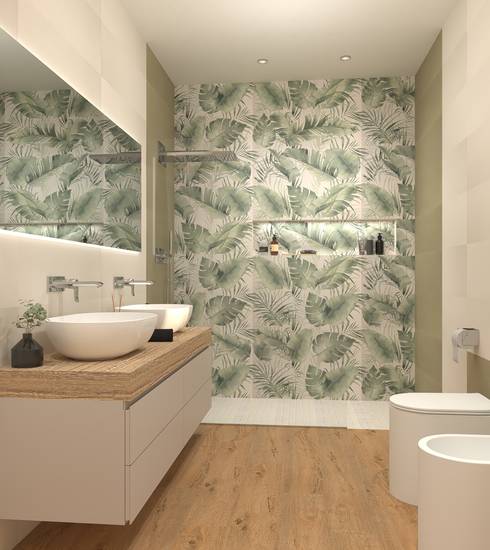 Bathroom project Wood Decor Box Resin effect SALE TROPICAL JUNGLE FLOWER SALE SALE GRES MACROMOSAICO ANTICATO MATT SLOT SALE GOLD OLIVA color tiles