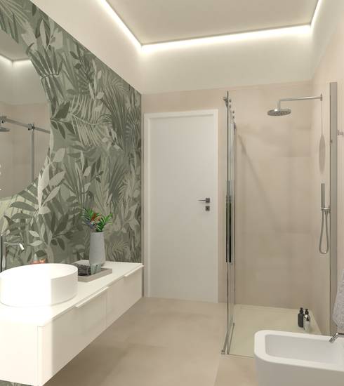 Bathroom project Decor Box Resin effect TROPIC KENZIA MENTA SABBIA color tiles