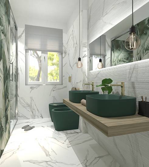 Bathroom project Marble 3D Decor Box Resin effect PRINT WHITE FILO STATUARIO STAR WHITE FOLD STATUARIO STATUARIO WHITE JUNGLE color tiles