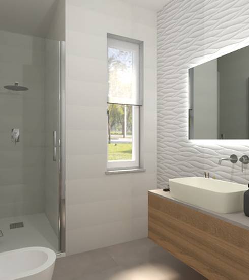 Bathroom project 3D Resin effect DIAMANTE WHITE WHITE SQUARE WHITE BUBBLE WHITE ROSE BIANCO GRID WHITE CURVE WHITE LINE WHITE color tiles