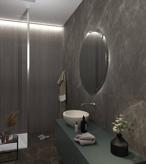 Bathroom project Marble 3D effect FILO IMPERIALE IMPERIALE color tiles