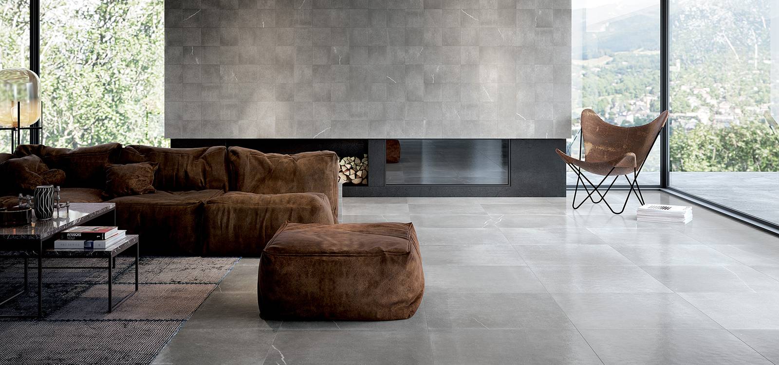 Imagen de ambiente House, realizada con baldosas de la colección: MAKU – GRIS