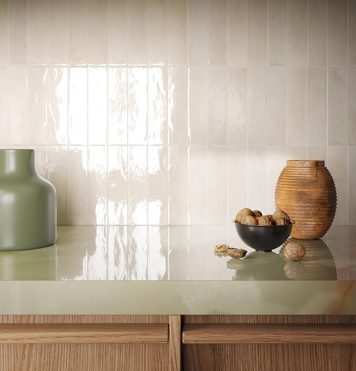 Imagen de ambiente , realizada con baldosas de la colección: GLIM – BLANCO