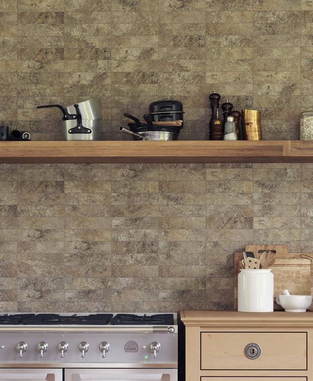 Imagen de ambiente , realizada con baldosas de la colección: NOBU – BROWN