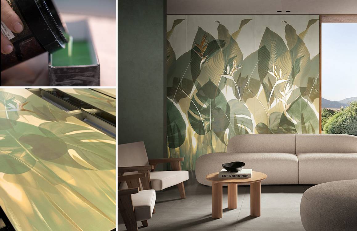 Imagen de ambiente , realizada con baldosas de la colección: YLICO – 