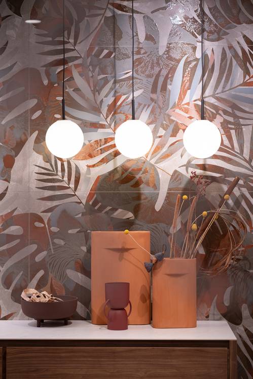 Imagen de ambiente , realizada con baldosas de la colección: FAP MURALS – Verde