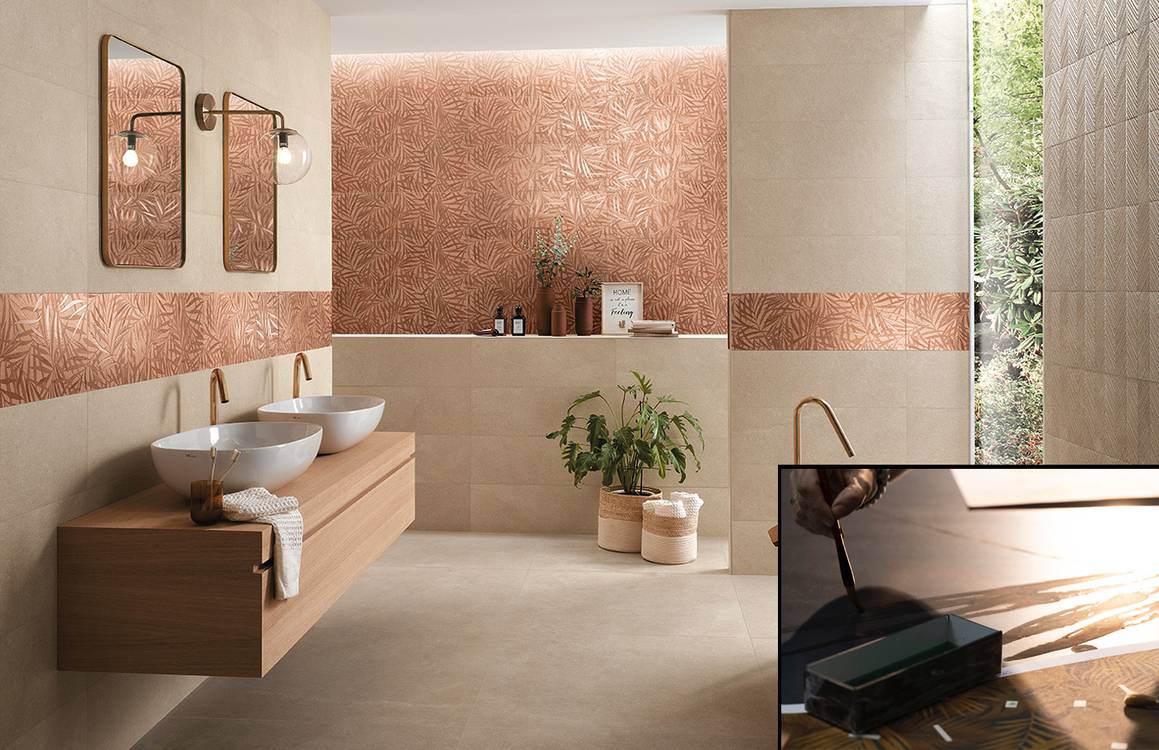 Imagen de ambiente , realizada con baldosas de la colección: DECO&MORE – 