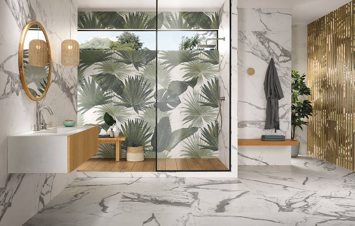 Imagen de ambiente , realizada con baldosas de la colección: FAP EXXTRA 80X160 – Verde