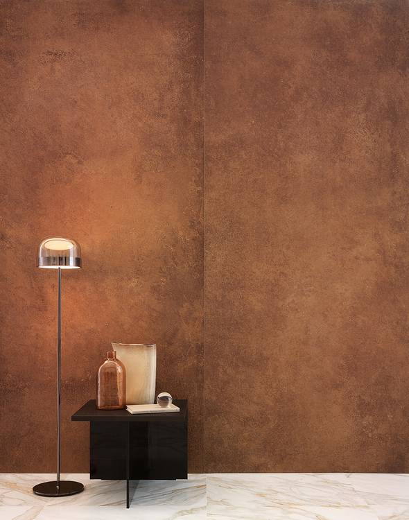 Imagen de ambiente , realizada con baldosas de la colección: OXIDE – BROWN