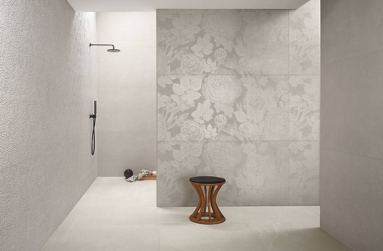 Room view Bathroom, created with tiles from the collection: BLOOM – White