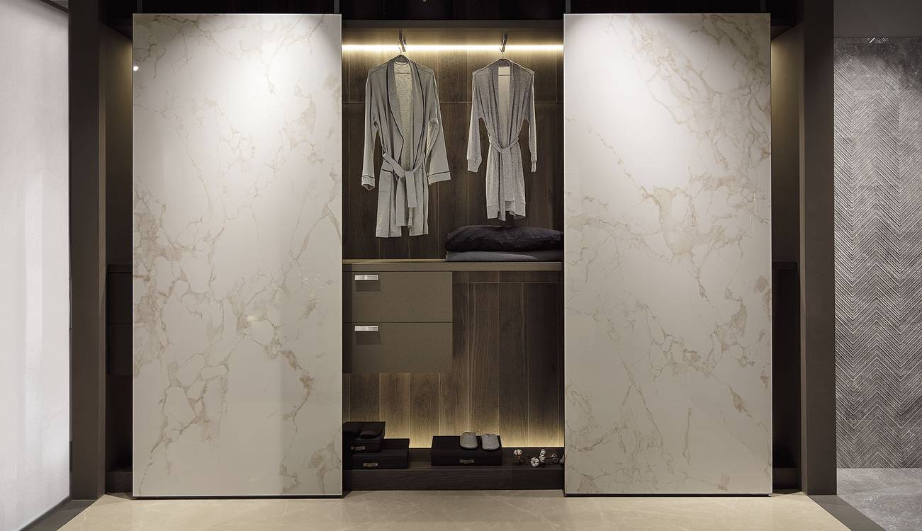 Room view , created with tiles from the collection: FAP MAXXI 120x278 – White, Beige, Other