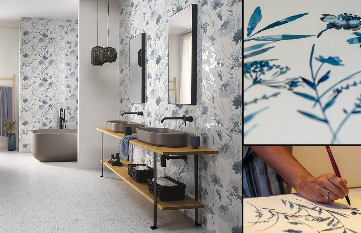 Imagen de ambiente , realizada con baldosas de la colección: MILANO MOOD – 