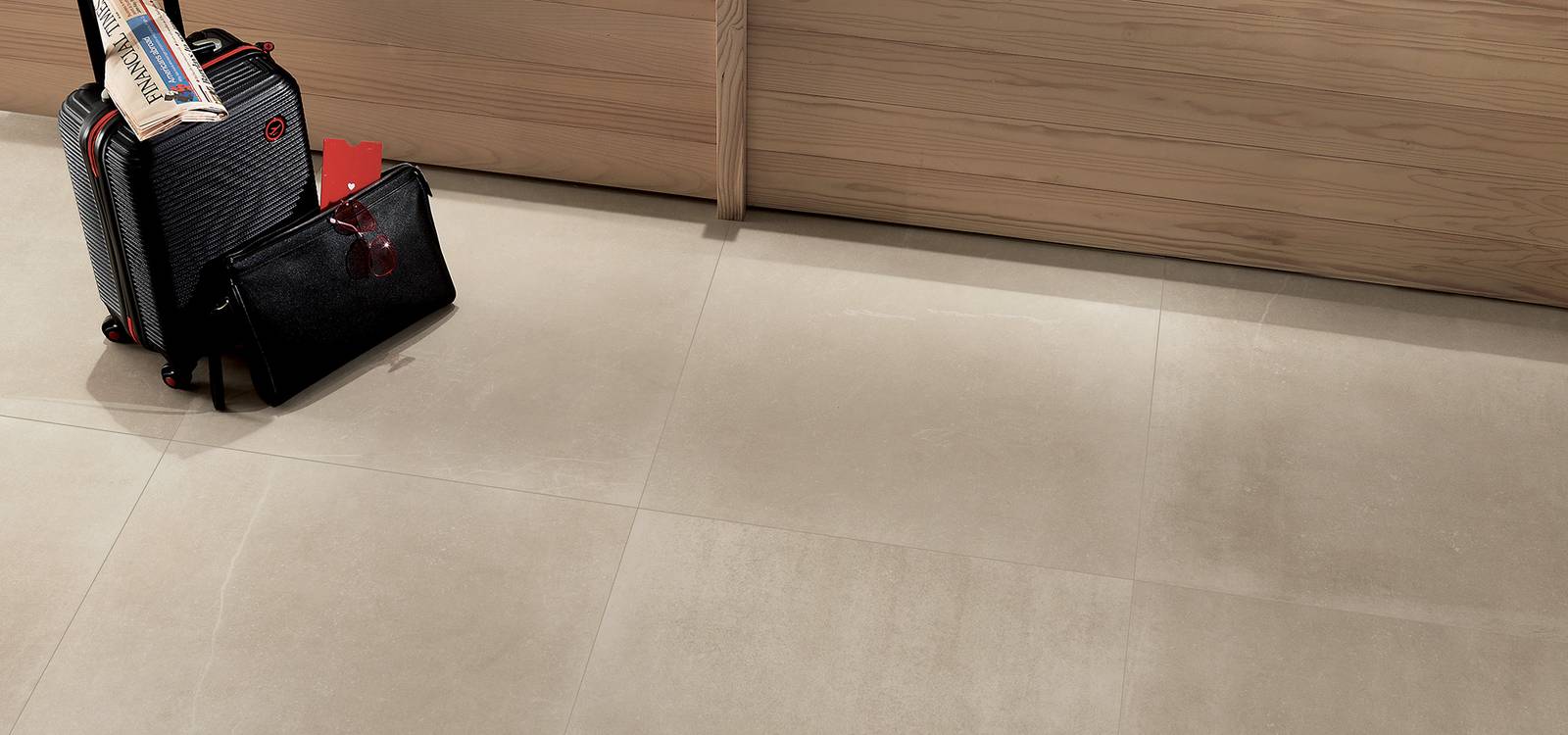 Room view , created with tiles from the collection: MAKU – Beige
