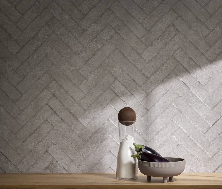 Imagen de ambiente , realizada con baldosas de la colección: NOBU – GRIS