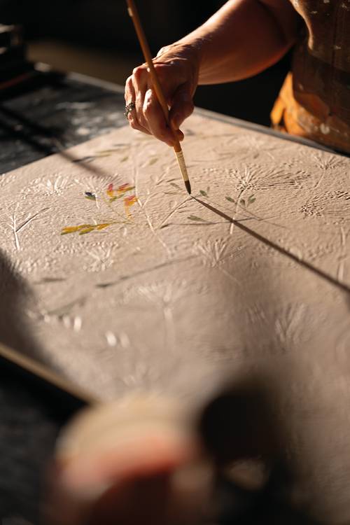 Imagen de ambiente , realizada con baldosas de la colección: TRUE COLOR – GRIS, Blu