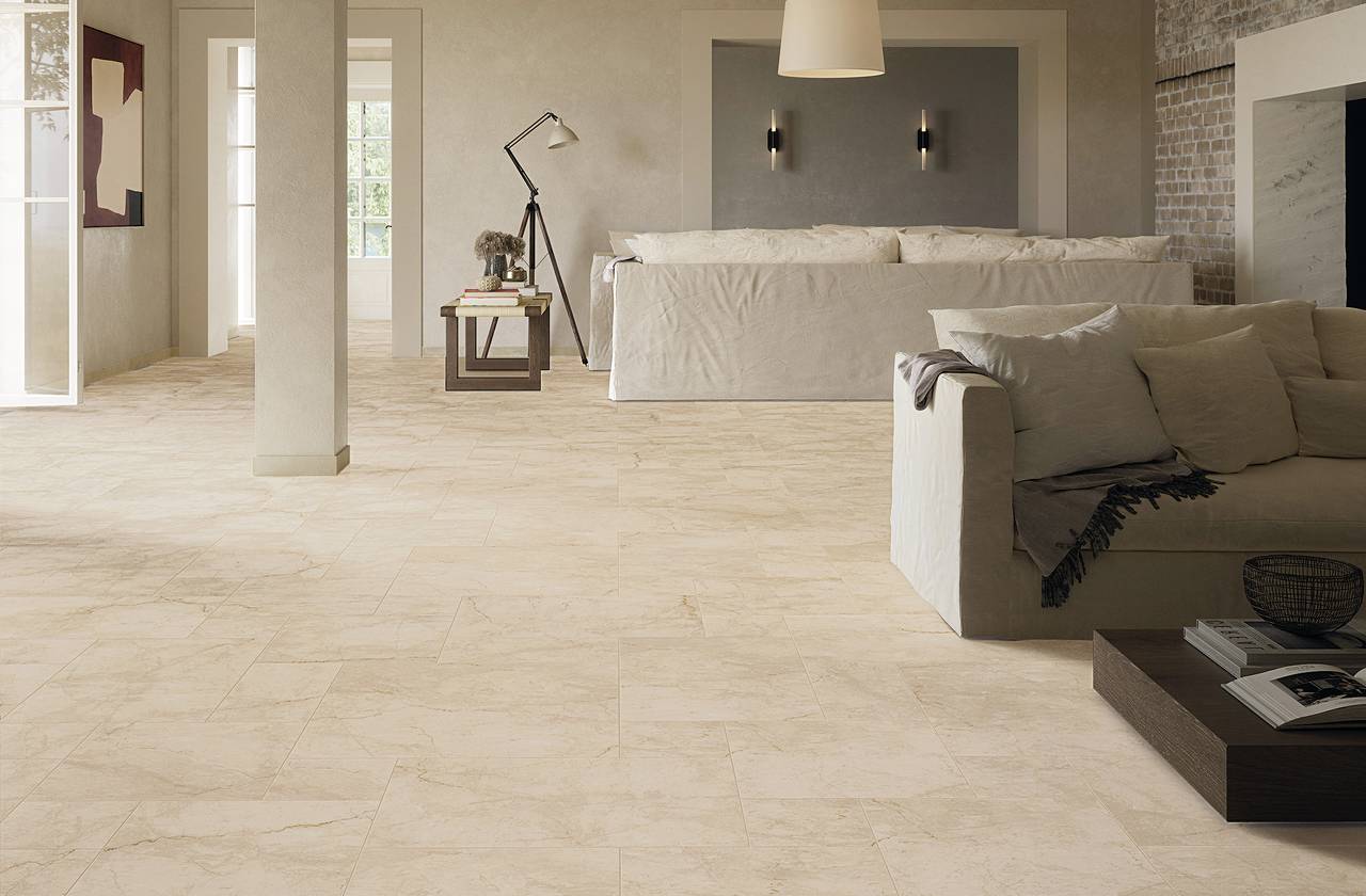 Room view House, created with tiles from the collection: DESERT – Beige