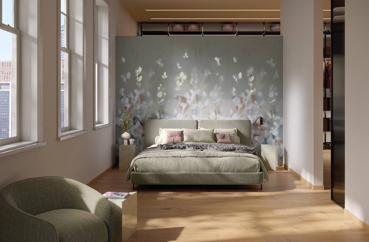 Raumabbildung Hous, gestaltet mit Fliesen aus der Kollektion: FAP MAXXI 120x278 – GRAU, BEIGE