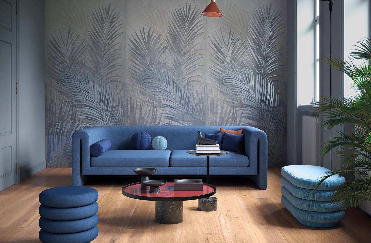 Raumabbildung Hous, gestaltet mit Fliesen aus der Kollektion: FAP MAXXI 120x278 – Azzurro, BROWN