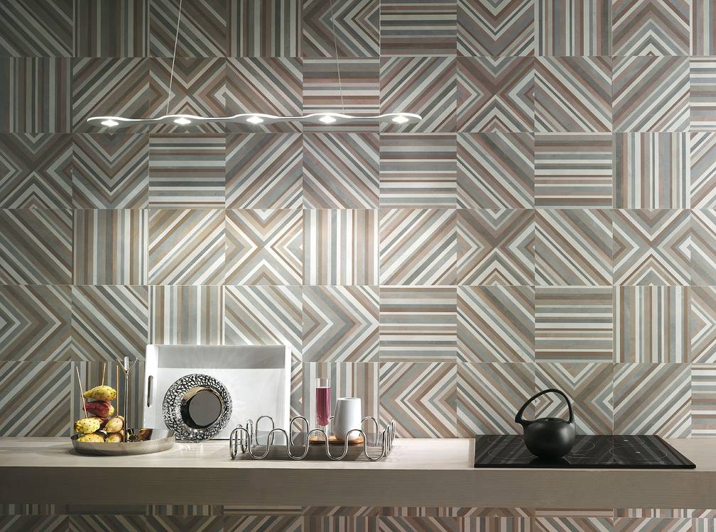 Imagen de ambiente , realizada con baldosas de la colección: COLOR LINE – Blu