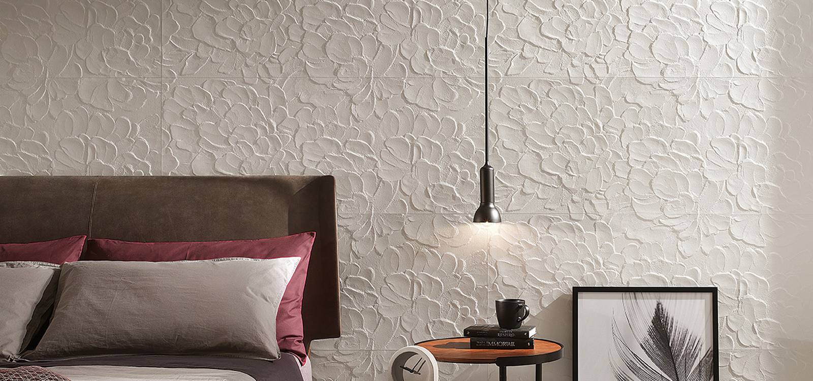 Imagen de ambiente House, realizada con baldosas de la colección: LUMINA SAND ART – BLANCO, GRIS