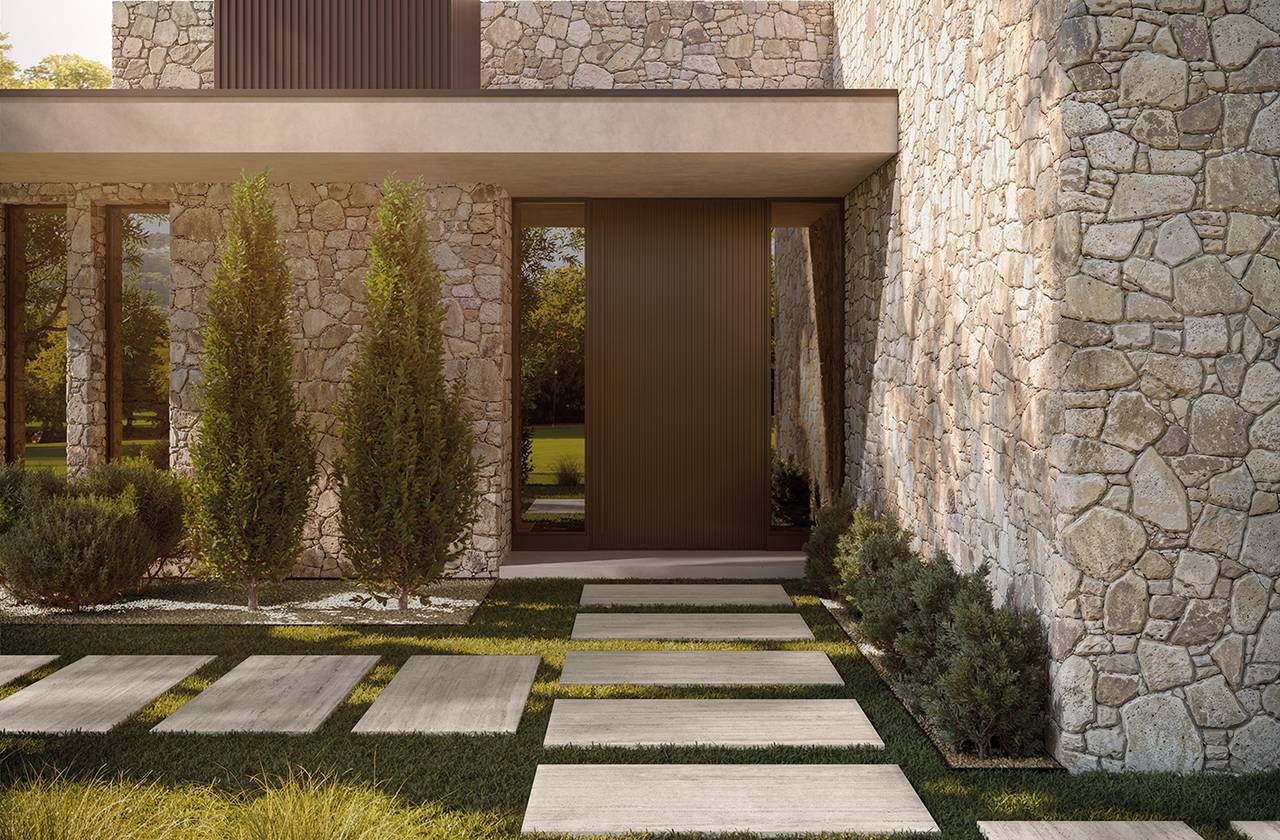 Room view Outdoor, created with tiles from the collection: MATERIA CLASSICA – White