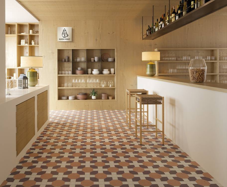 Room view Contract, created with tiles from the collection: MATERIA PURA porcelain tiles – Other