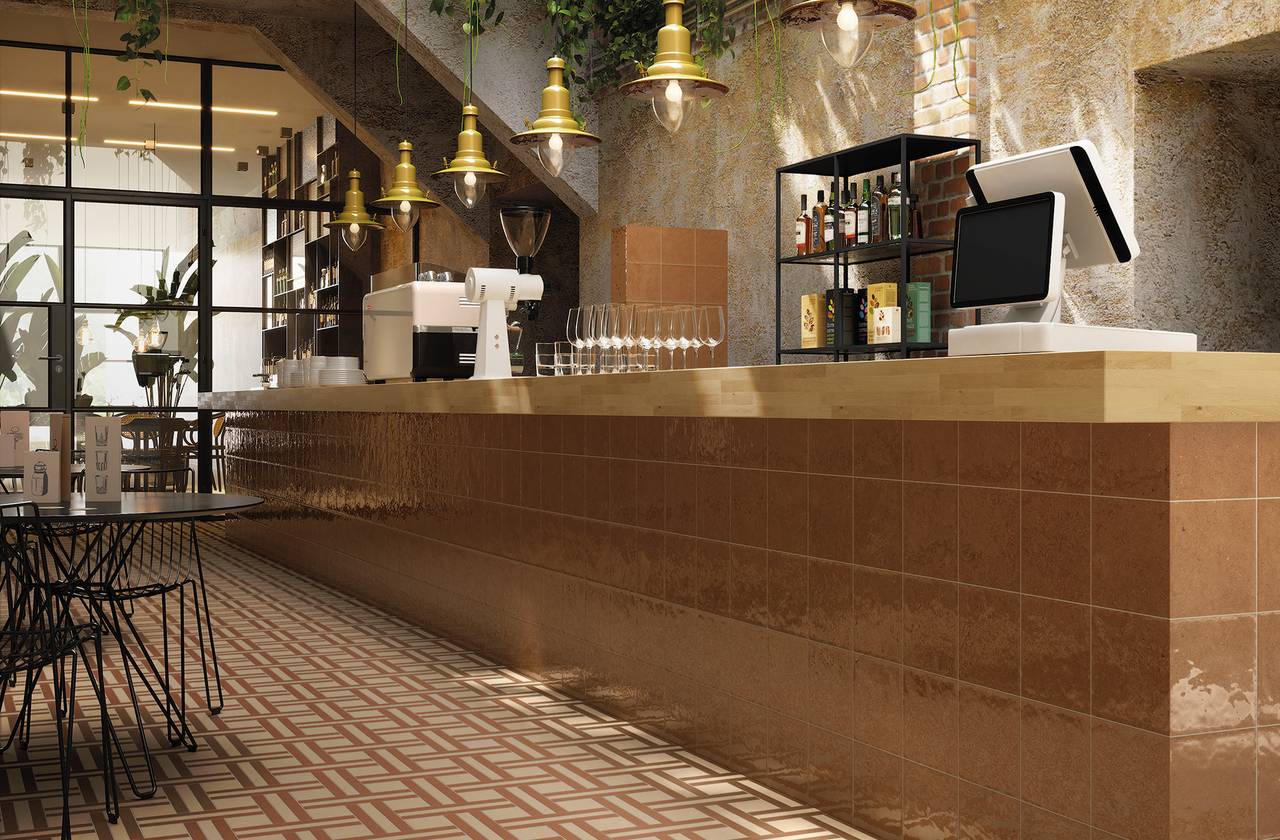 Room view Contract, created with tiles from the collection: MATERIA PURA porcelain tiles – Other
