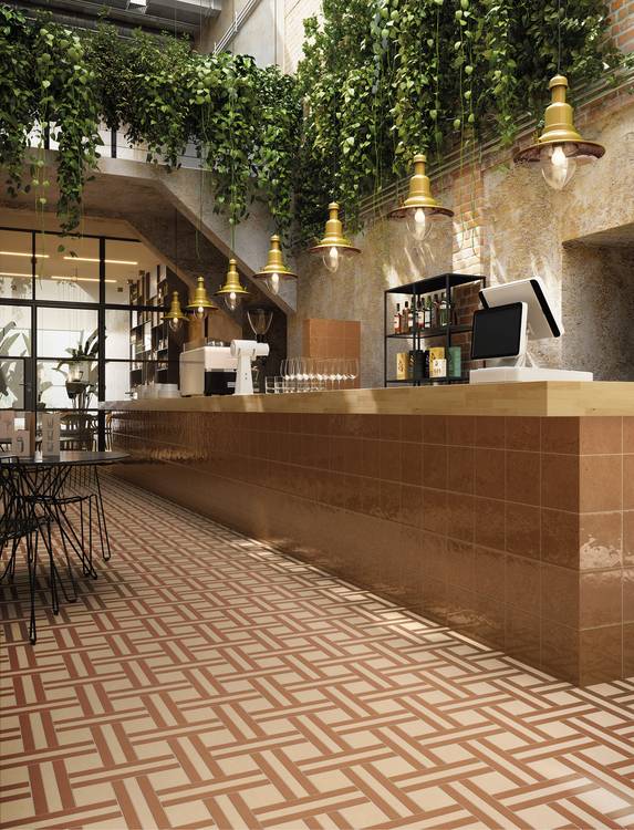 Room view Contract, created with tiles from the collection: MATERIA PURA porcelain tiles – Other