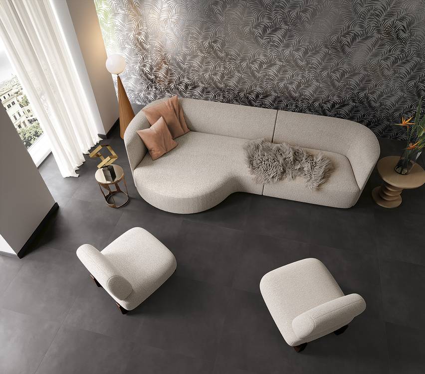 Imagen de ambiente House, realizada con baldosas de la colección: MILANO MOOD – BLANCO, NEGRO