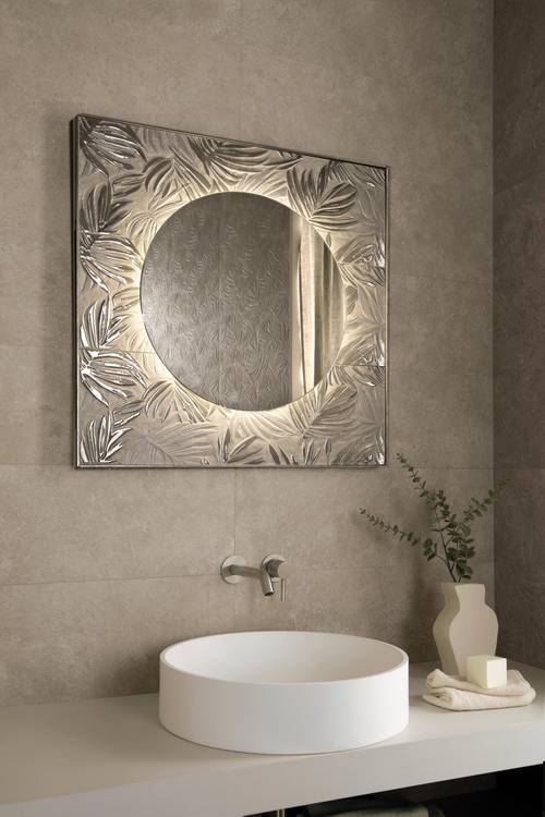 Imagen de ambiente Baño, realizada con baldosas de la colección: NOBU – GRIS