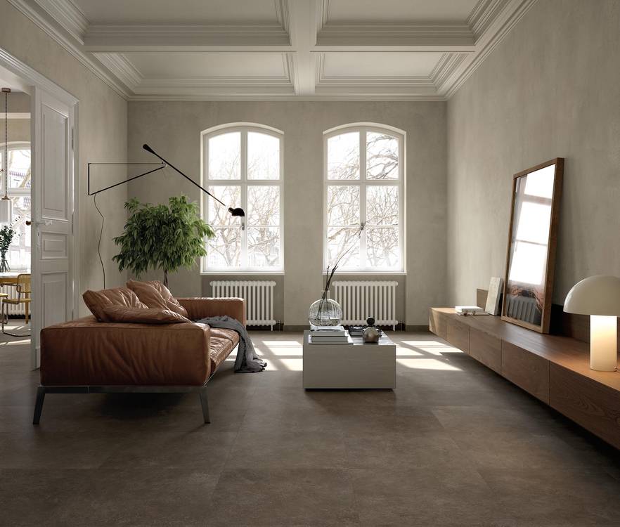 Imagen de ambiente House, realizada con baldosas de la colección: NOBU – BROWN