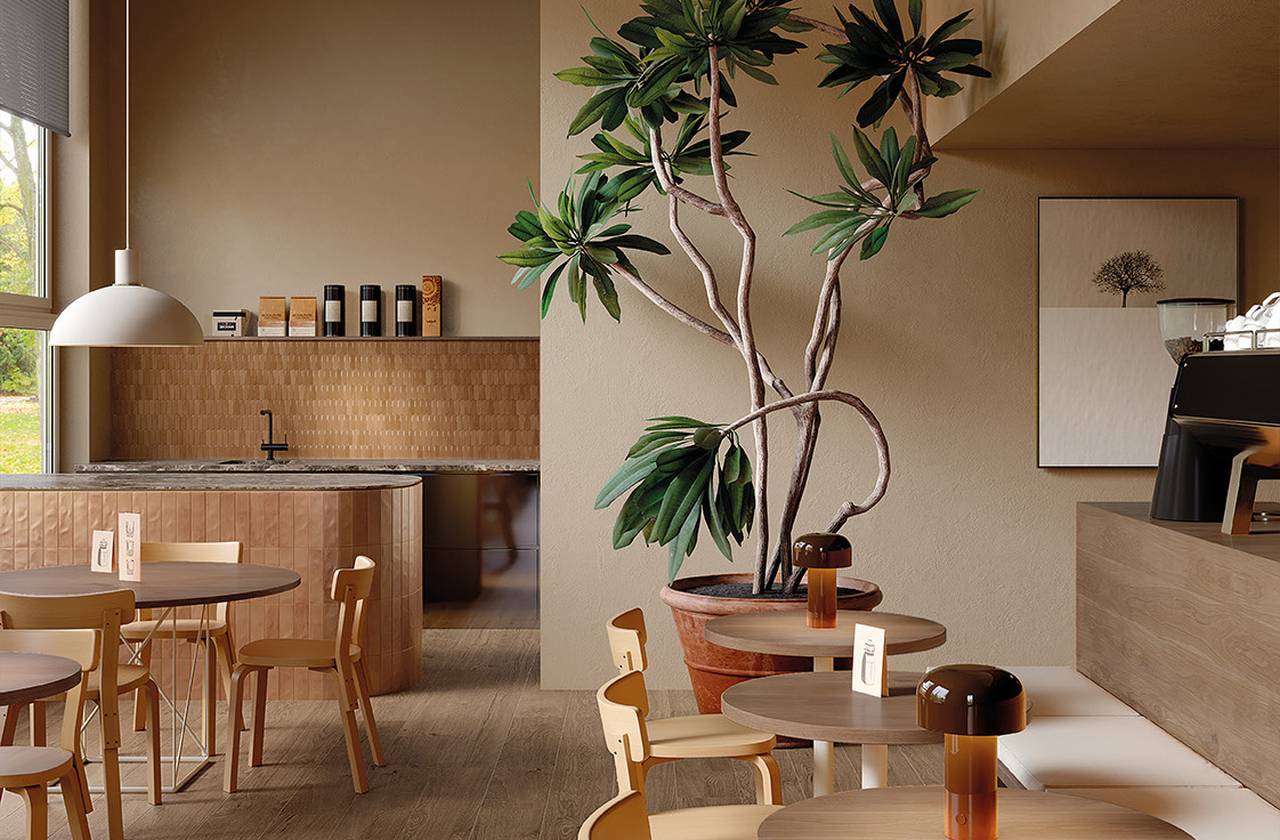 Интерьер контракт, оформленный плиткой из коллекции: PLEIN AIR – ДРУГИЕ, BROWN