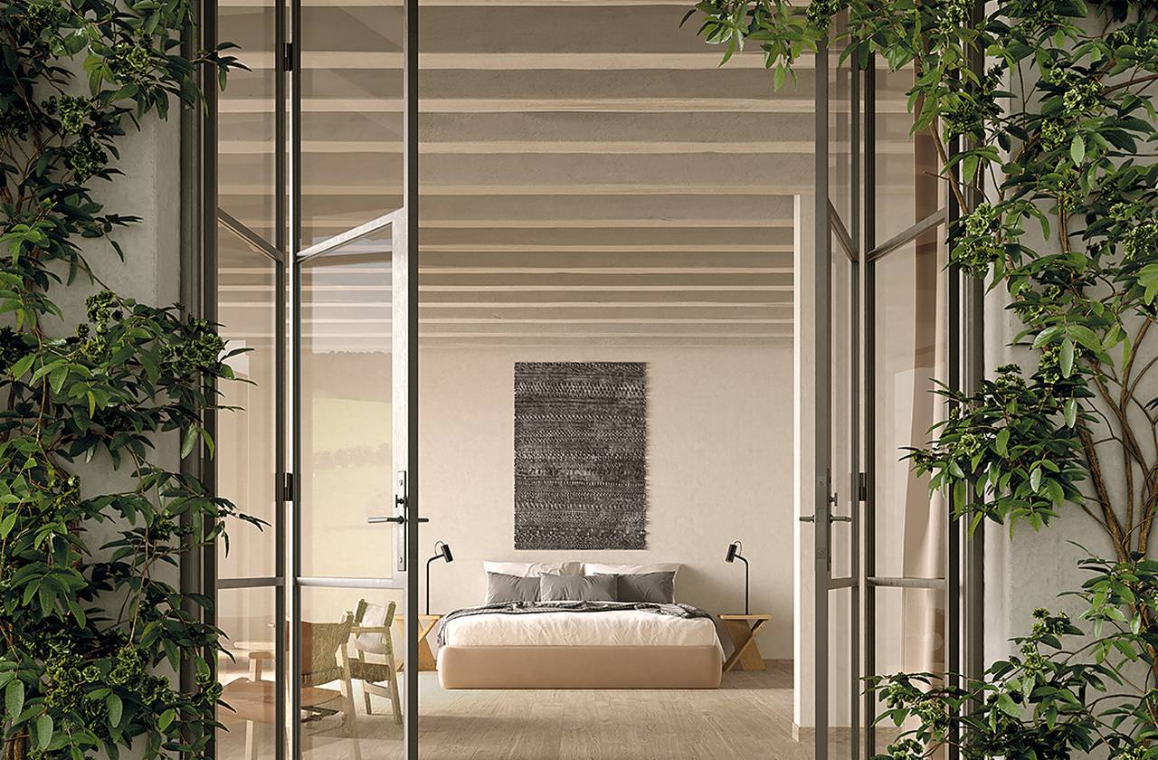 Raumabbildung Hous, gestaltet mit Fliesen aus der Kollektion: PLEIN AIR – BEIGE