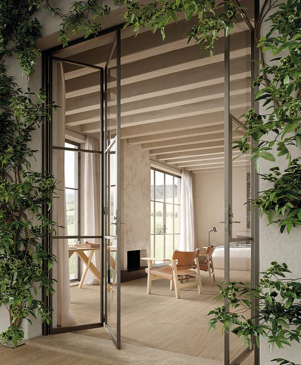 Imagen de ambiente , realizada con baldosas de la colección: PLEIN AIR – BEIGE