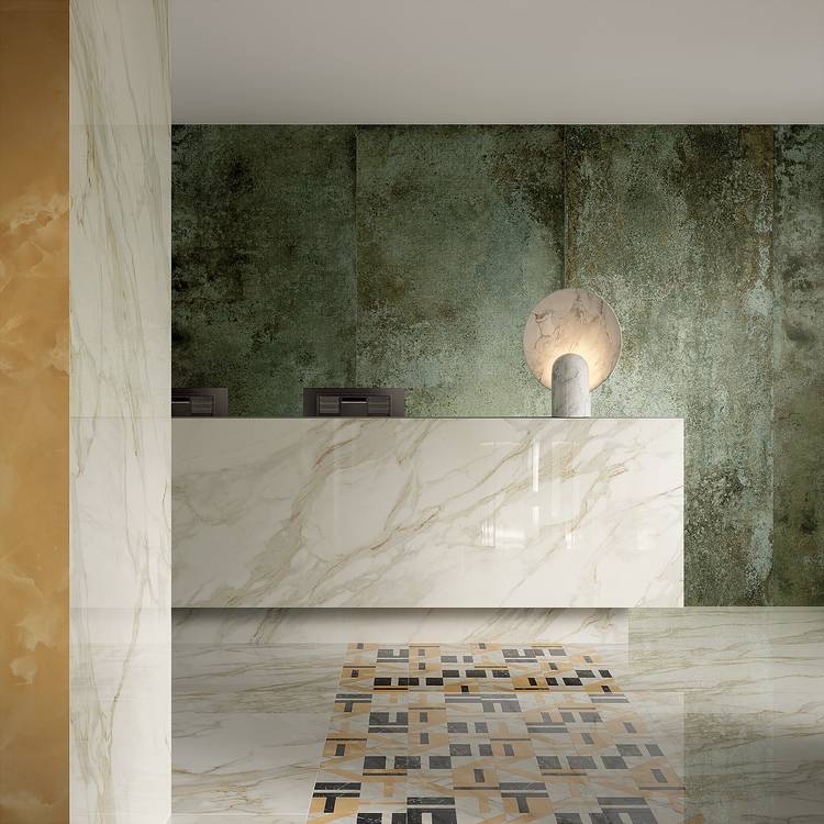 Imagen de ambiente Contrato, realizada con baldosas de la colección: OXIDE – OTRAS