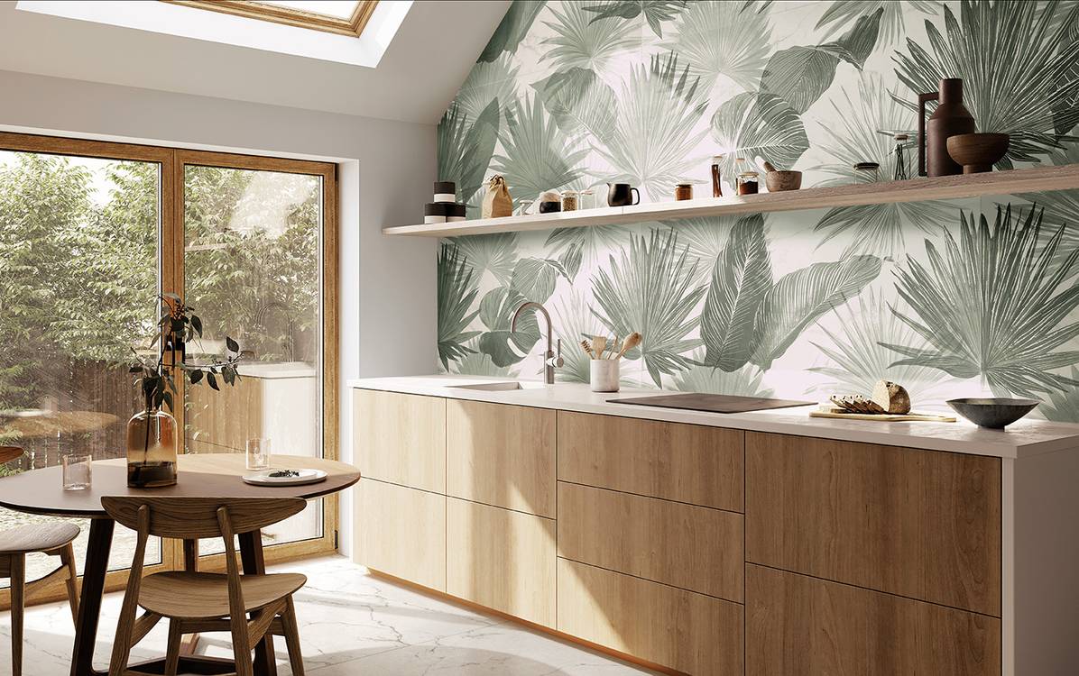 Imagen de ambiente , realizada con baldosas de la colección: FAP EXXTRA 80X160 – Verde