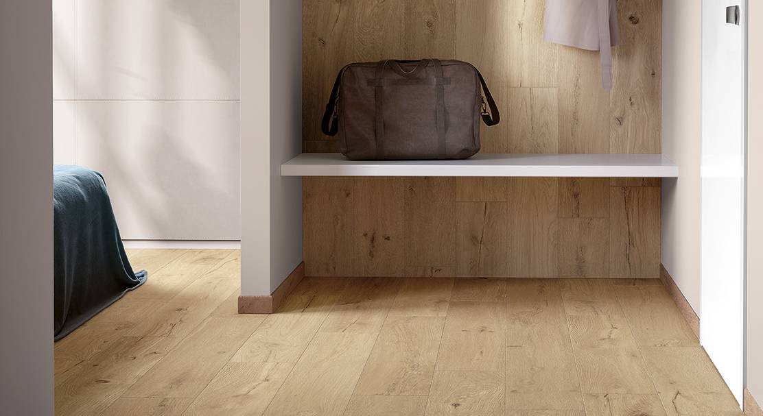 Imagen de ambiente , realizada con baldosas de la colección: ROOTS – BEIGE