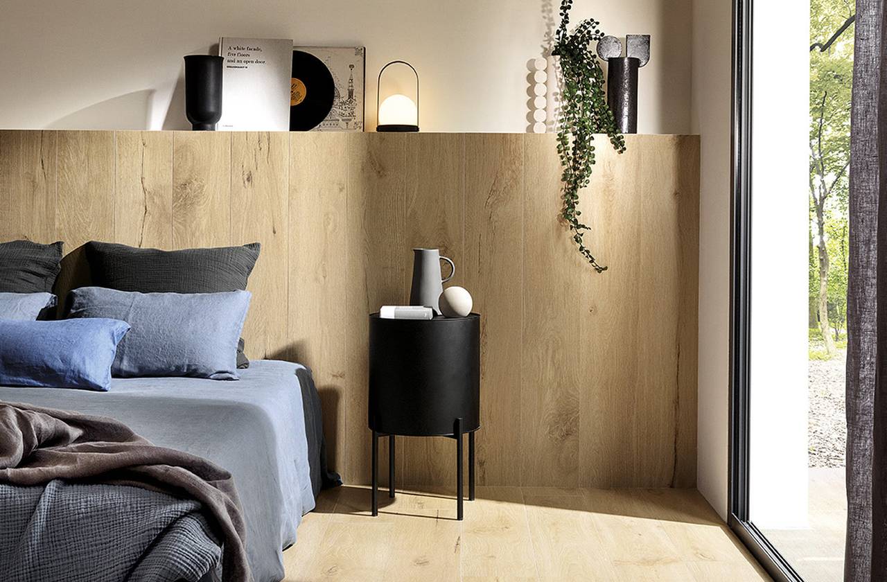 Raumabbildung Hous, gestaltet mit Fliesen aus der Kollektion: ROOTS – BEIGE