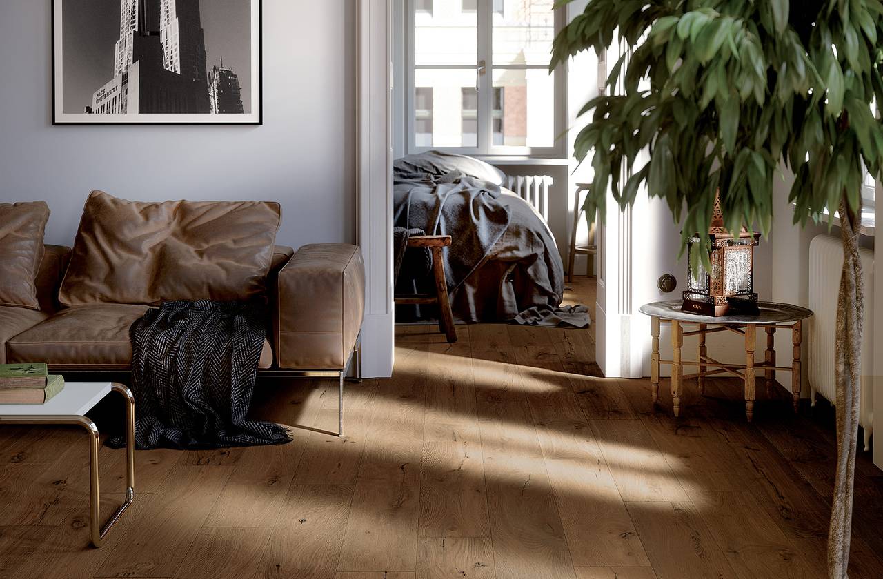 Raumabbildung Hous, gestaltet mit Fliesen aus der Kollektion: ROOTS – BEIGE