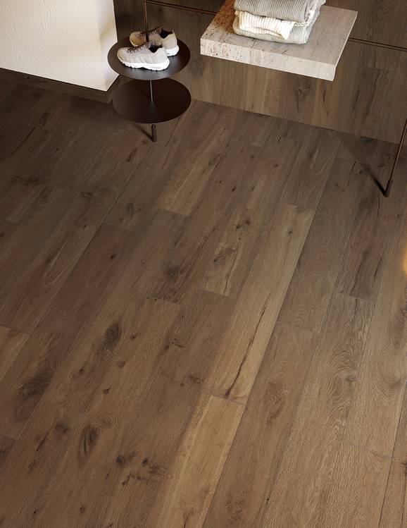 Imagen de ambiente , realizada con baldosas de la colección: ROOTS – BROWN