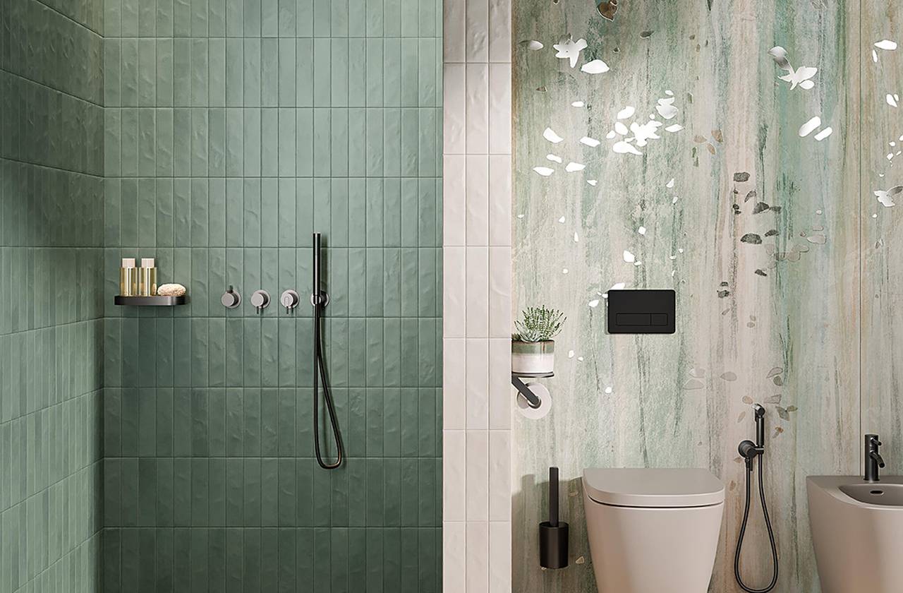 Room view Bathroom, created with tiles from the collection: STILL – Other