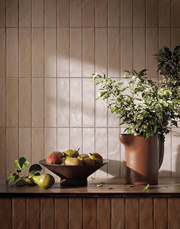 Imagen de ambiente , realizada con baldosas de la colección: STILL – BEIGE