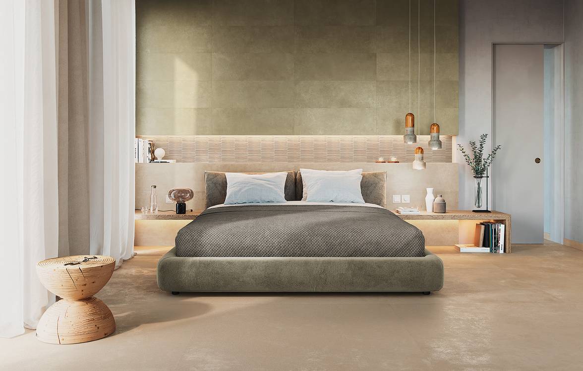 Imagen de ambiente House, realizada con baldosas de la colección: SUMMER – BEIGE, Verde