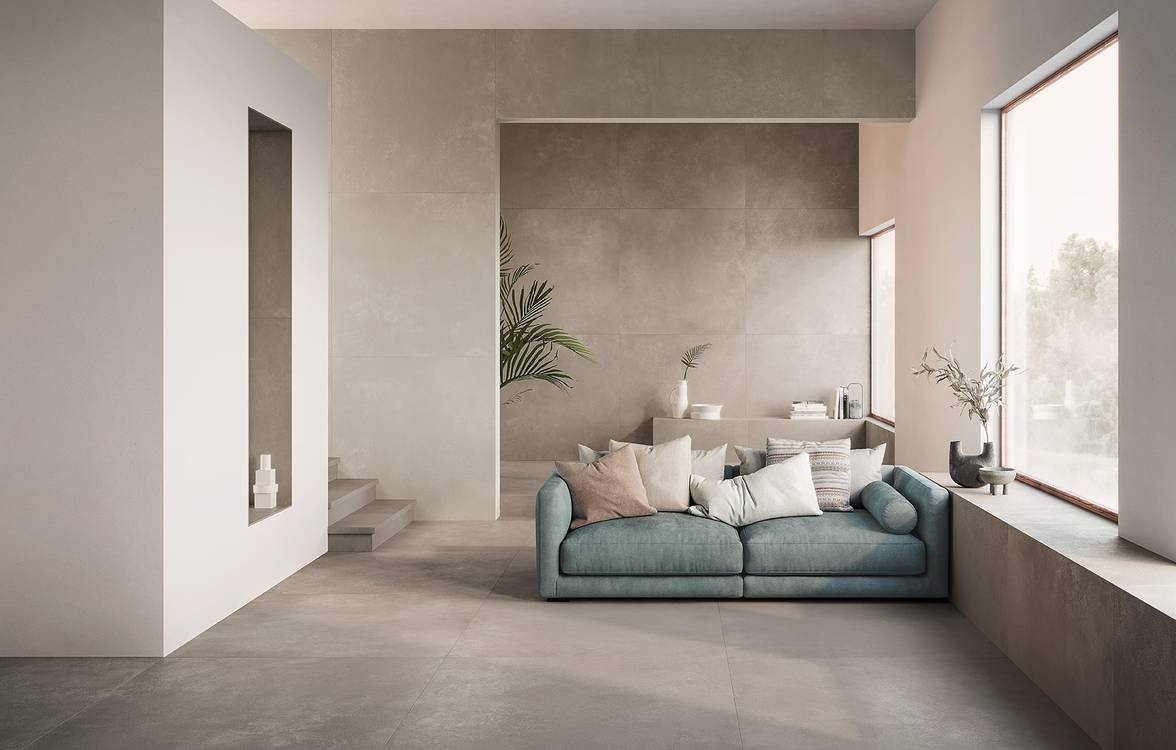 Imagen de ambiente House, realizada con baldosas de la colección: SUMMER – GRIS