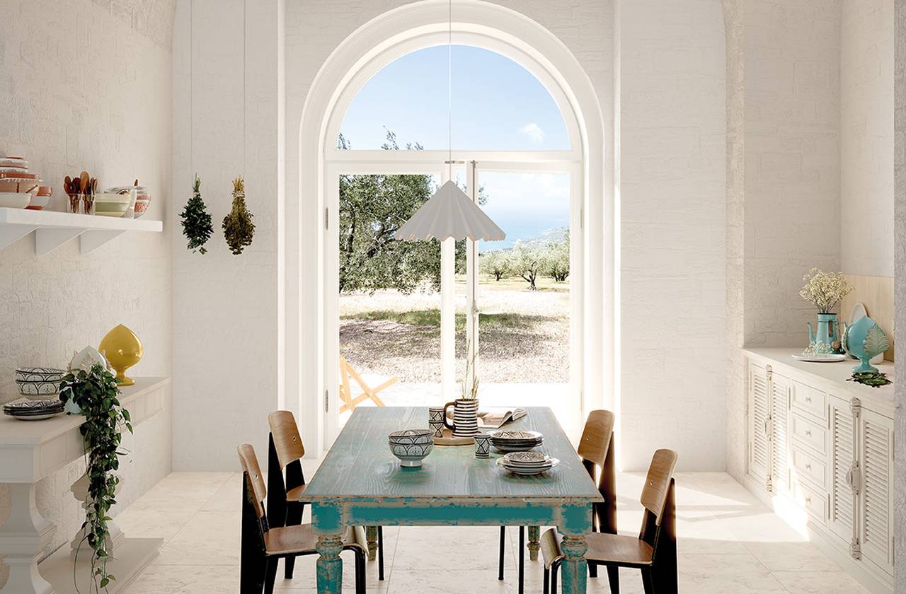 Интерьер Кухня, оформленный плиткой из коллекции: VENTO DEL SUD – BEIGE, WHITE