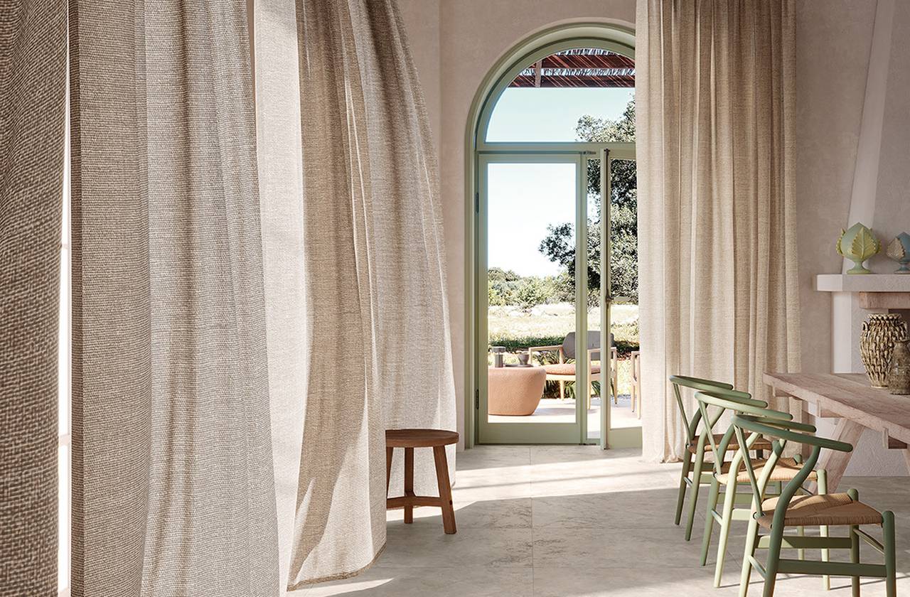 Raumabbildung Hous, gestaltet mit Fliesen aus der Kollektion: VENTO DEL SUD – BROWN